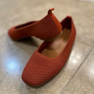 Lucky Brand Womens Daneric Burnt Orange Washable Casual Ballet Flats Shoes Sz 7